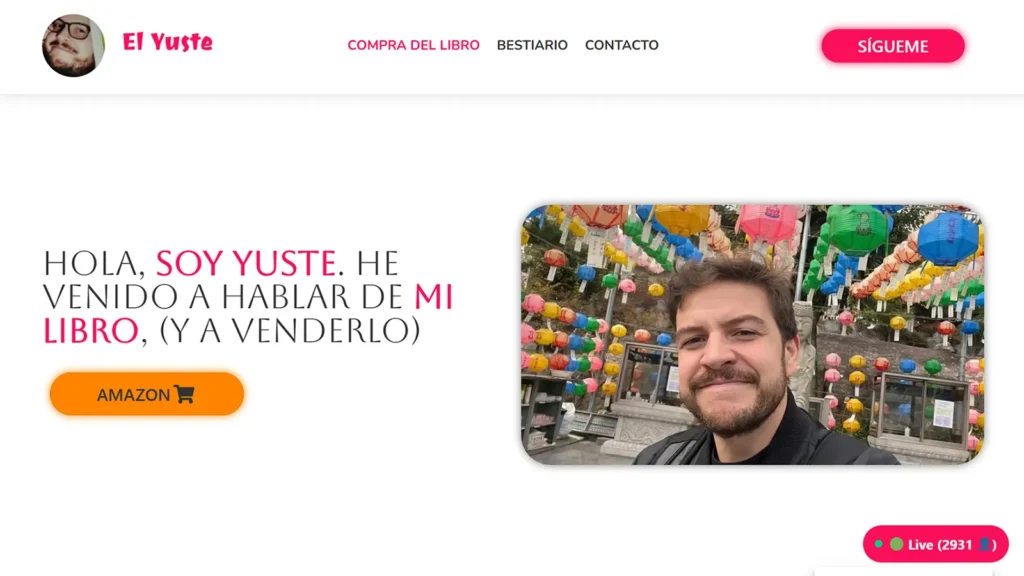 Foto portada de la Web de Antonio Yuste